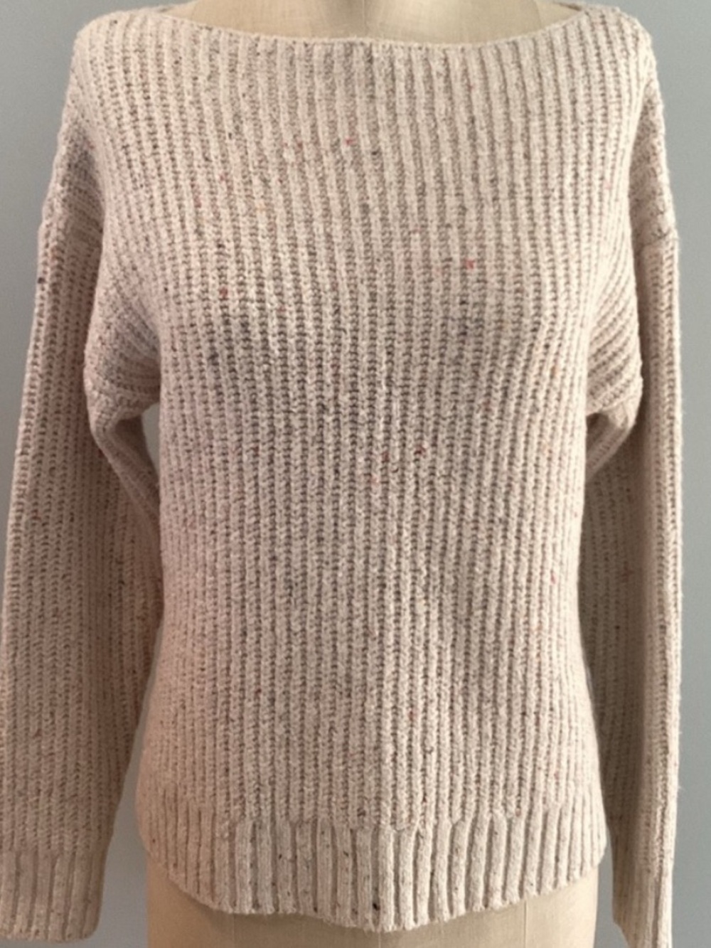 OldNavy Women's Cream Rib-Knit Sweater - Size Medium
